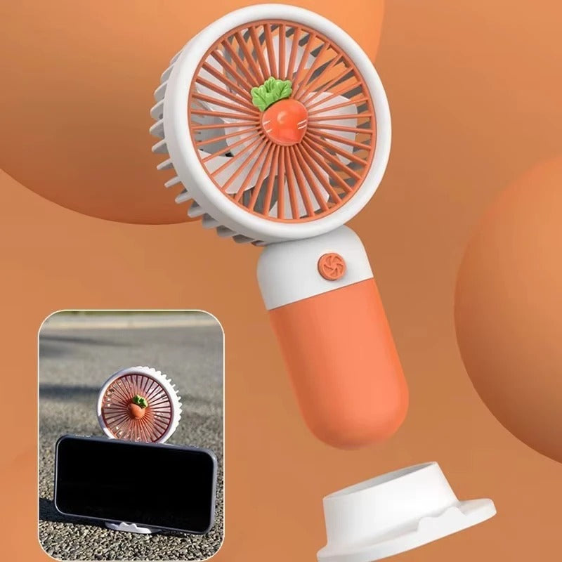 3-Speed Rechargeable Mini Hand Fan (With Desk Stand)
